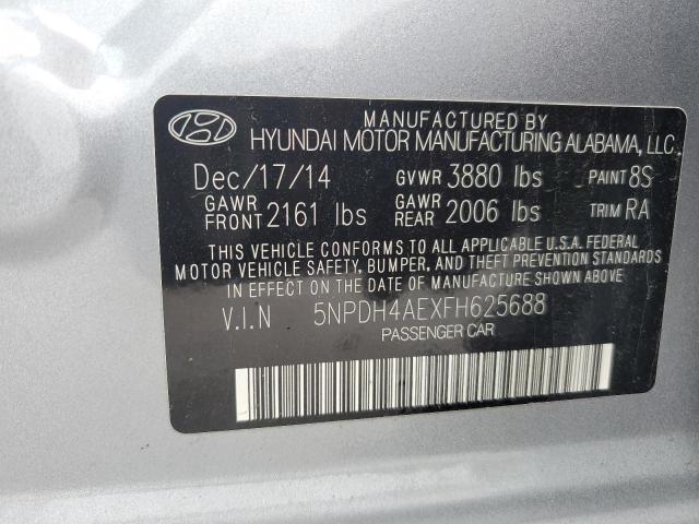 2015 HYUNDAI ELANTRA SE 5NPDH4AEXFH625688
