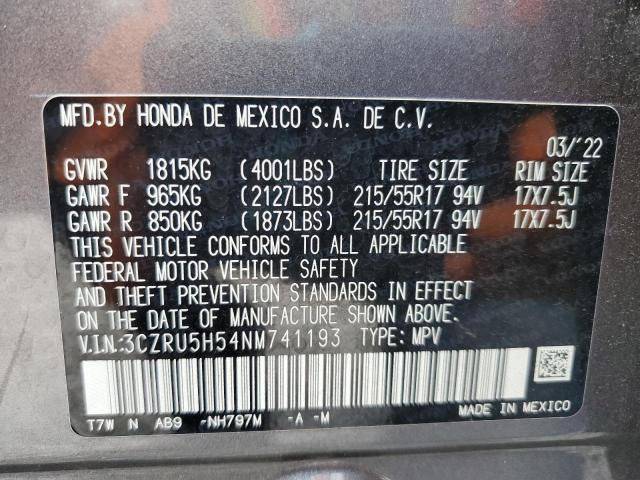 2022 HONDA HR-V EX 3CZRU5H54NM741193
