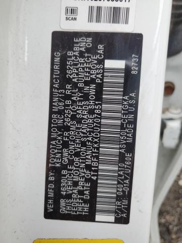 2013 TOYOTA CAMRY L - 4T1BF1FKXDU707851