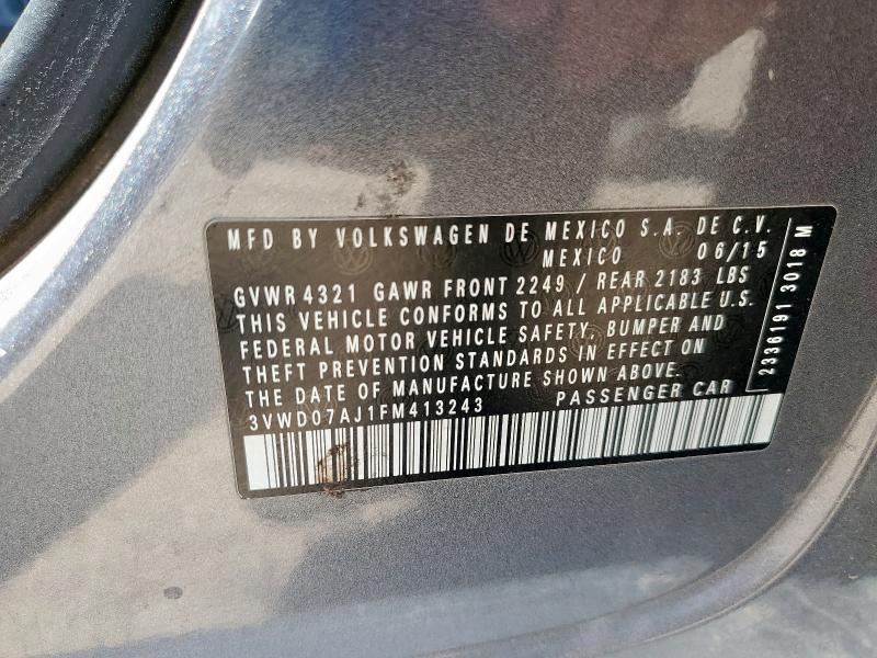 2015 VOLKSWAGEN JETTA SE 3VWD07AJ1FM413243