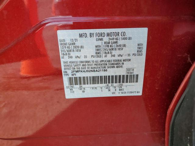 2022 FORD EDGE SEL 2FMPK4J92NBA21186