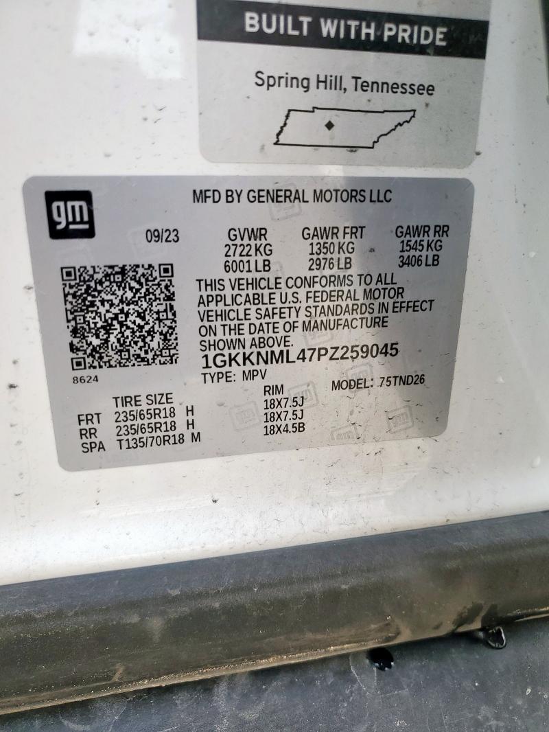 2023 GMC ACADIA SLT 1GKKNML47PZ259045