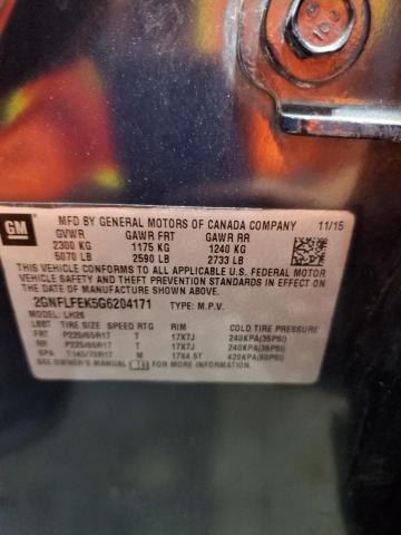 2016 CHEVROLET EQUINOX LT - 2GNFLFEK5G6204171