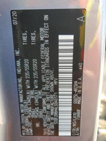 2020 TOYOTA HIGHLANDER - 5TDFZRBH4LS040171
