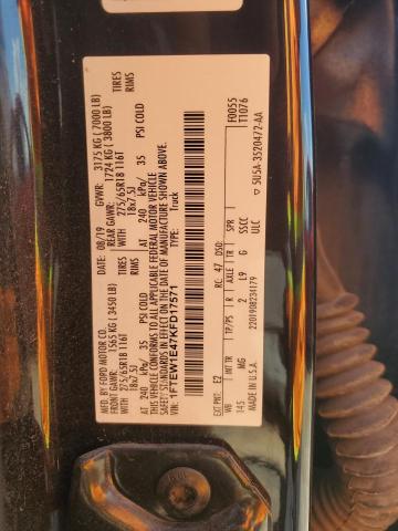 2019 FORD F150 SUPER - 1FTEW1E47KFD17571