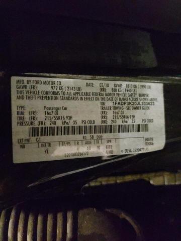 2018 FORD FOCUS SE - 1FADP3K20JL303623