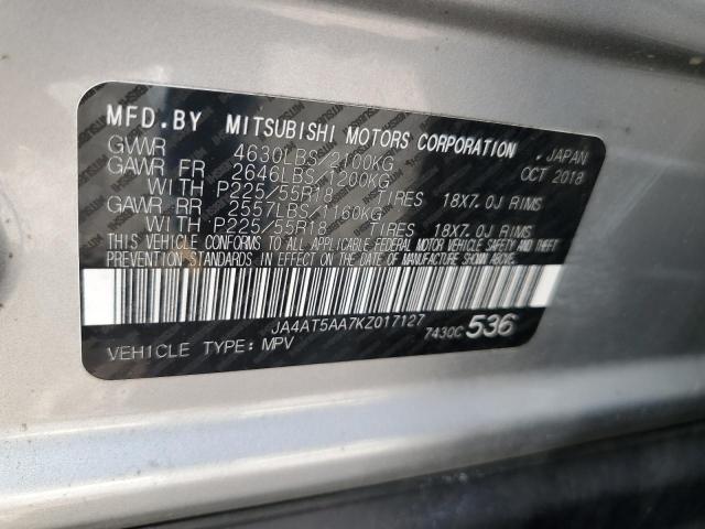 2019 MITSUBISHI ECLIPSE CR JA4AT5AA7KZ017127