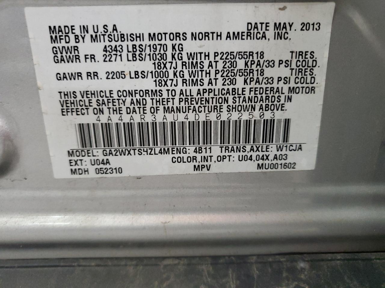 MITSUBISHI OUTLANDER ES