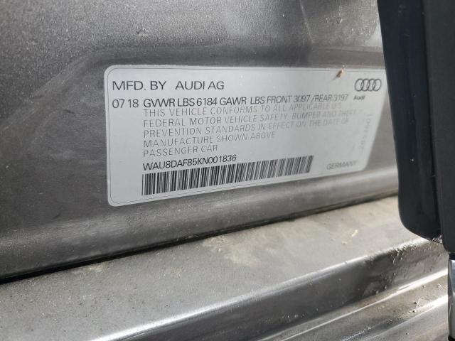2019 AUDI A8 L WAU8DAF85KN001836