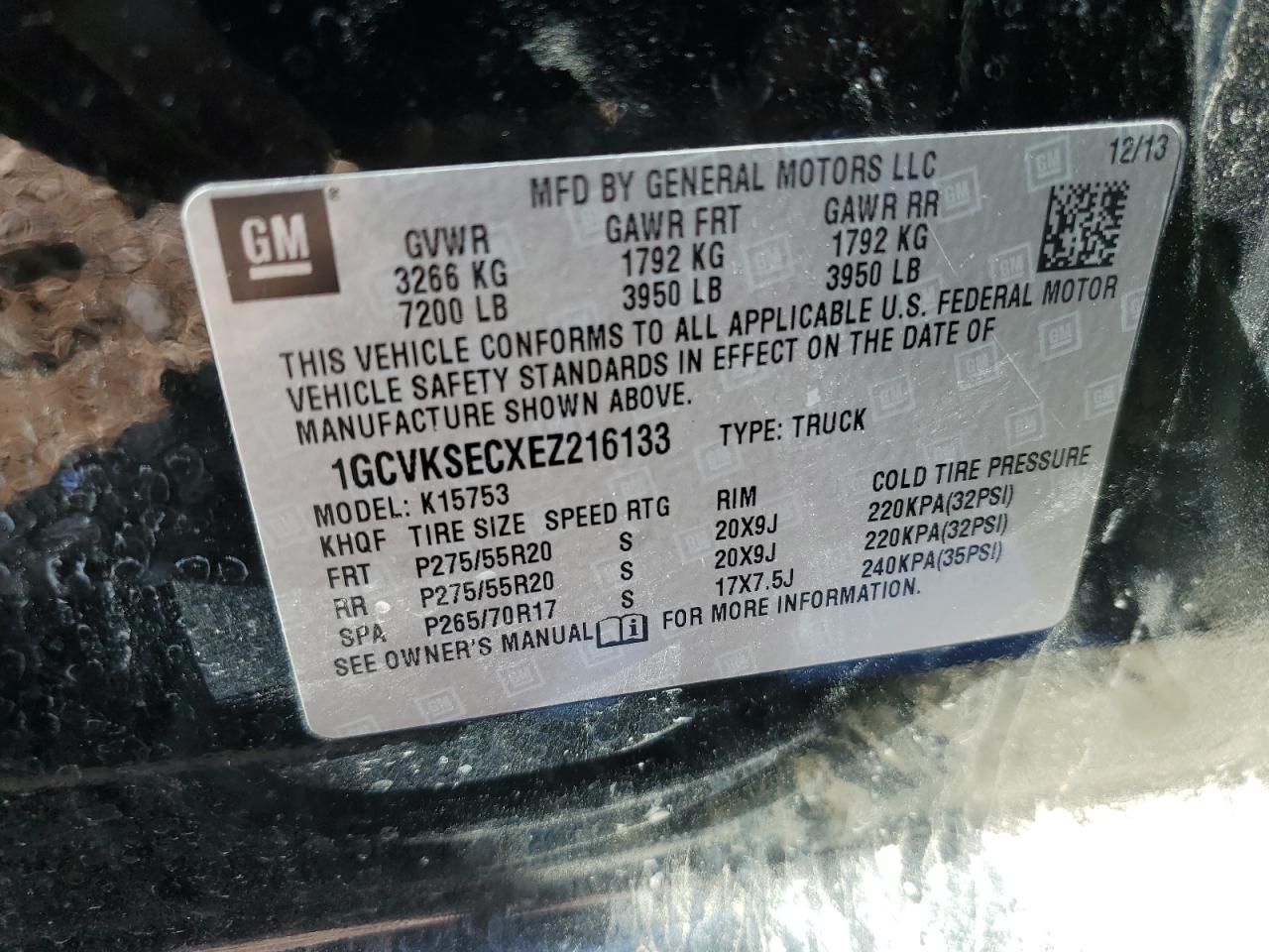 Lot #3240261875 2014 CHEVROLET SILVERADO