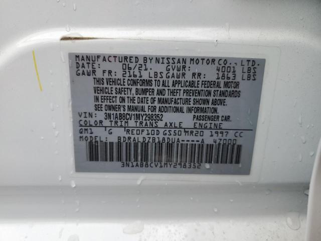2021 NISSAN SENTRA SV 3N1AB8CV1MY298352