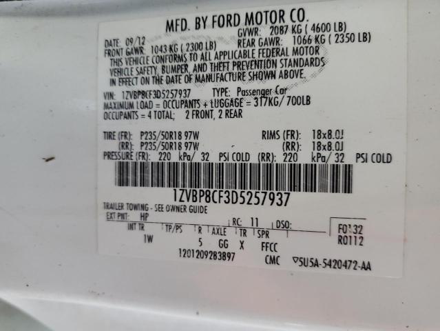 2013 FORD MUSTANG GT - 1ZVBP8CF3D5257937