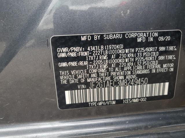 2021 SUBARU CROSSTREK JF2GTAEC3M8249450