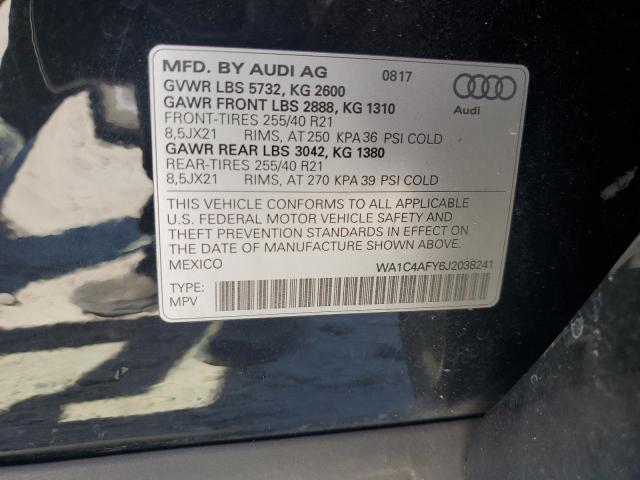 2018 AUDI SQ5 PRESTI WA1C4AFY6J2038241