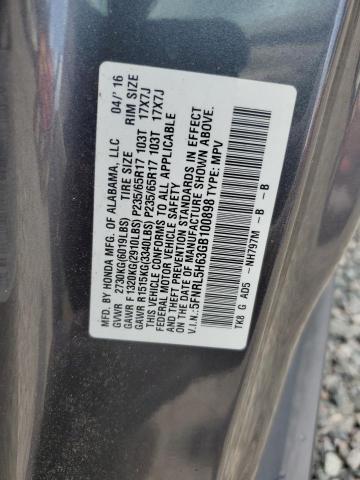 2016 HONDA ODYSSEY EX 5FNRL5H63GB100898