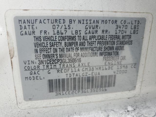 2016 NISSAN VERSA NOTE - 3N1CE2CP3GL350516