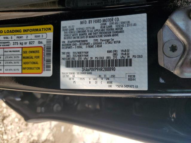 2017 FORD FUSION SPO 3FA6P0VP9HR288890