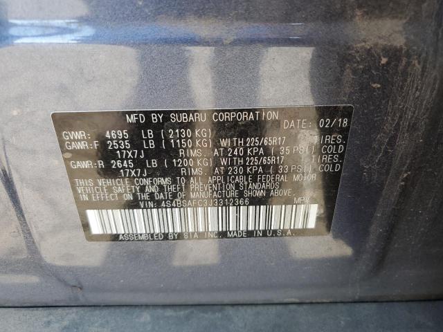 2018 SUBARU OUTBACK 2. - 4S4BSAFC3J3312366