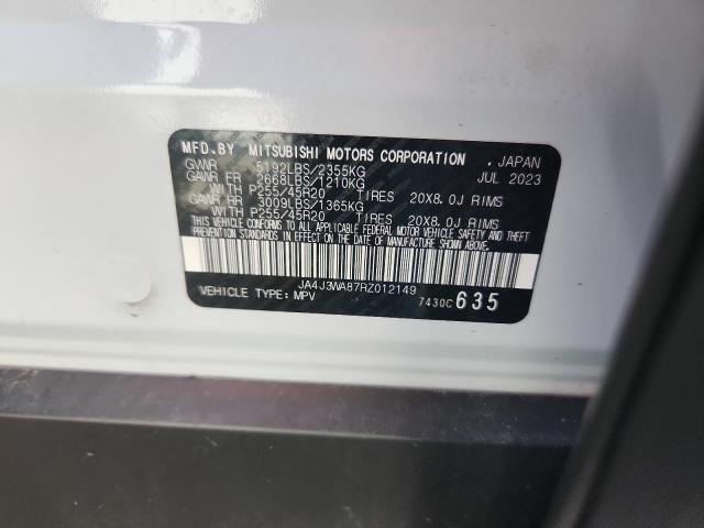 2024 MITSUBISHI OUTLANDER JA4J3WA87RZ012149