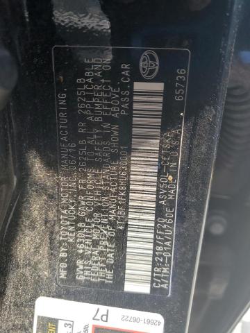 2017 TOYOTA CAMRY LE 4T1BF1FK8HU630001