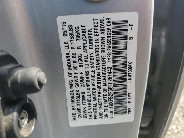 2015 HONDA CIVIC LX 19XFB2F56FE261443