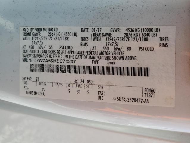 2017 FORD F250 SUPER DUTY 1FT7W2A65HEC74207