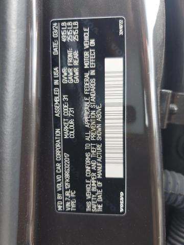 2024 VOLVO S60 CORE 7JRL12FK8RG322017