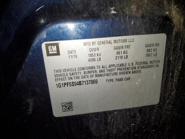 2011 CHEVROLET CRUZE LT - 1G1PF5S94B7137869