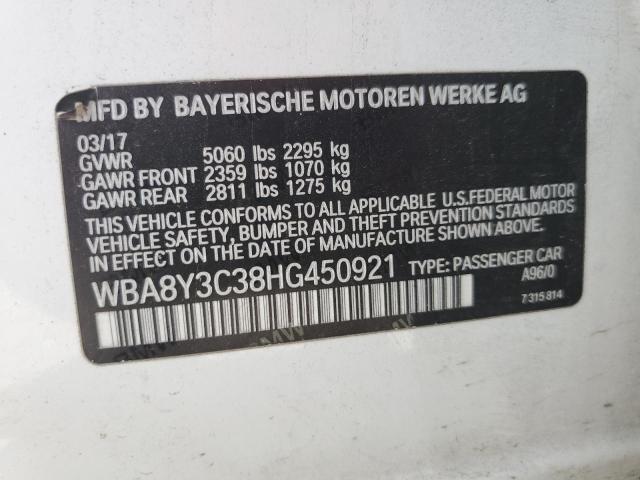 2017 BMW 340 XIGT WBA8Y3C38HG450921
