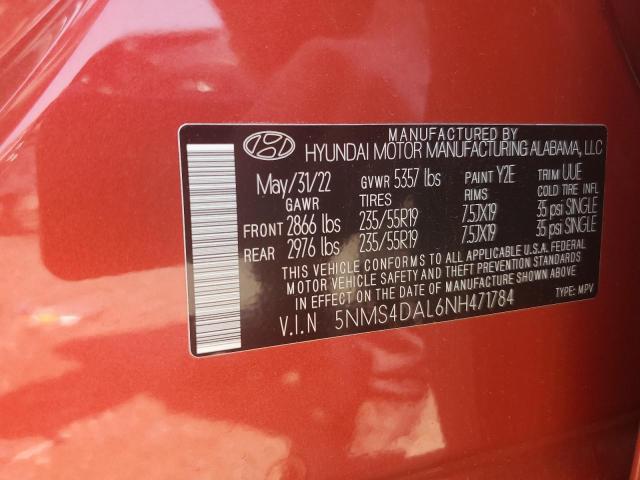 2022 HYUNDAI SANTA FE L 5NMS4DAL6NH471784