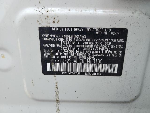 2015 SUBARU FORESTER 2 JF2SJAFC3FH463100