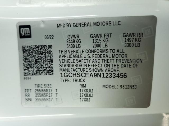 2022 CHEVROLET COLORADO L - 1GCHSCEA9N1233456