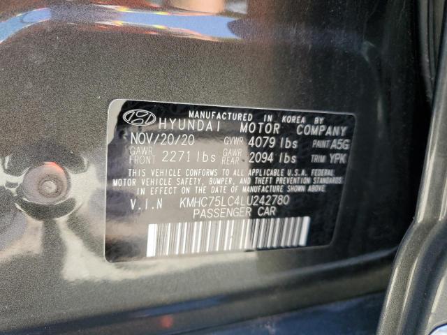 2020 HYUNDAI IONIQ SE KMHC75LC4LU242780