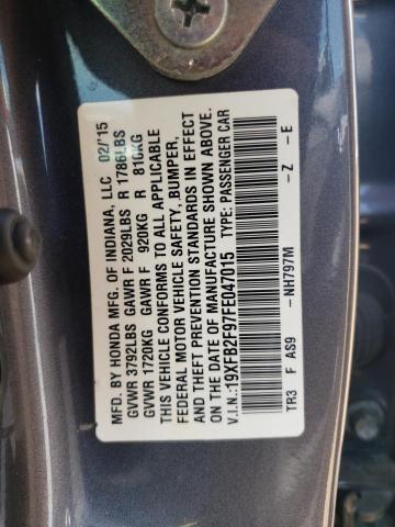 2015 HONDA CIVIC EXL 19XFB2F97FE047015