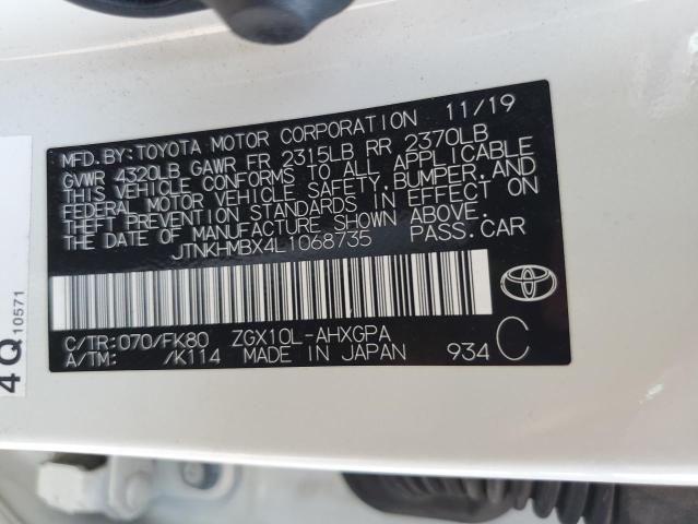 2020 TOYOTA C-HR XLE JTNKHMBX4L1068735