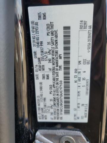 2016 FORD ESCAPE SE 1FMCU9GX7GUC17133
