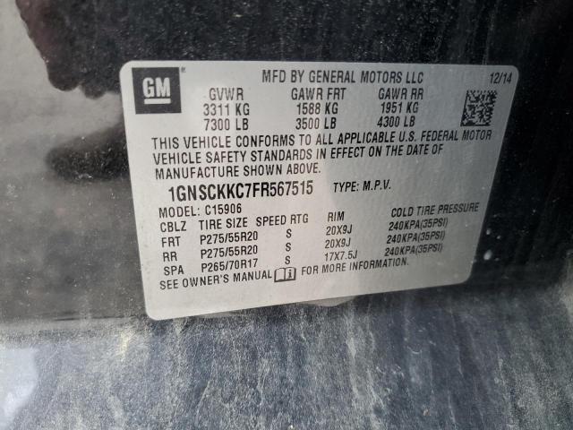 2015 CHEVROLET SUBURBAN C - 1GNSCKKC7FR567515