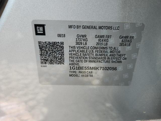 2019 CHEVROLET CRUZE LT 1G1BE5SM6K7102056