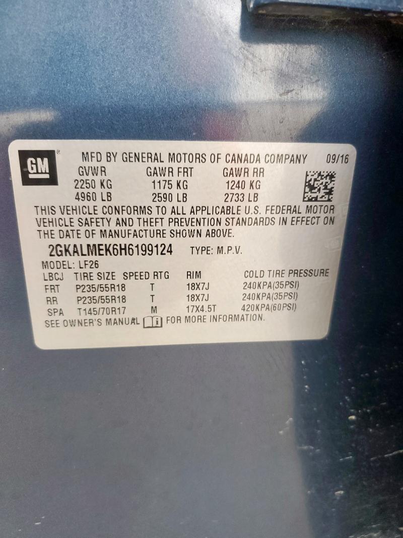 2017 GMC TERRAIN SL - 2GKALMEK6H6199124