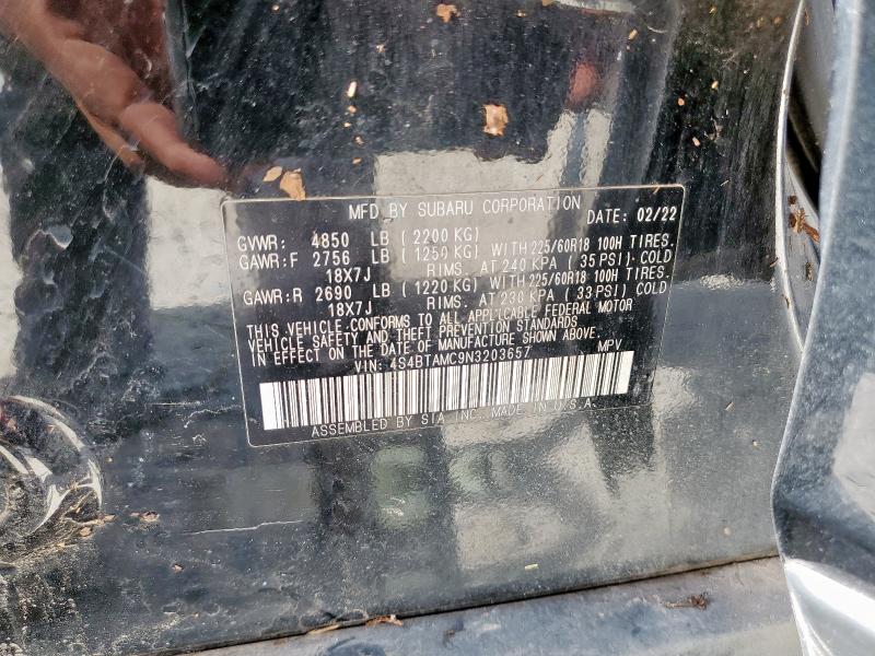 2022 SUBARU OUTBACK LI 4S4BTAMC9N3203657