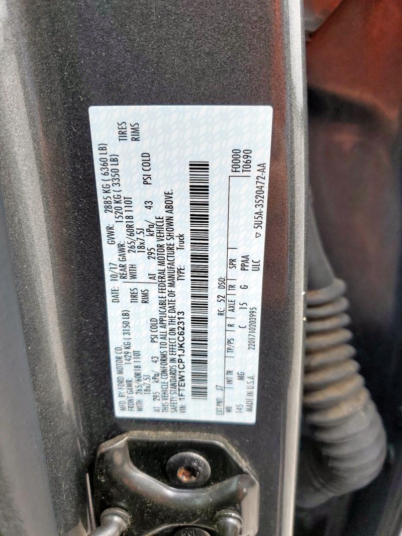 2018 FORD F-150 XLT 1FTEW1CP1JKC62313