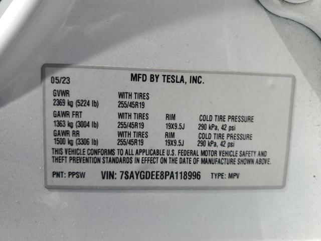 2023 TESLA MODEL Y 7SAYGDEE8PA118996