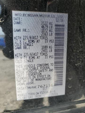 2017 NISSAN ROGUE SV - 5N1AT2MV4HC762136