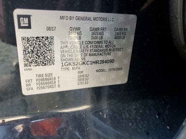 2017 GMC YUKON XL K 1GKS2GKC1HR394090