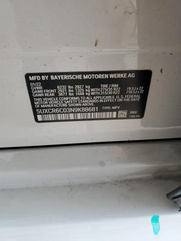2022 BMW X5 XDRIVE4 5UXCR6C03N9K88681