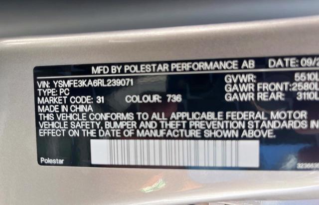 2024 POLESTAR 2 - YSMFE3KA6RL239071