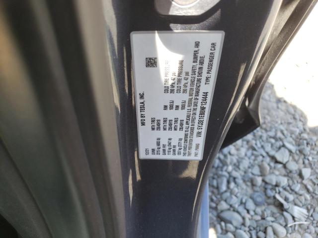 2022 TESLA MODEL 3 5YJ3E1EB8NF124444