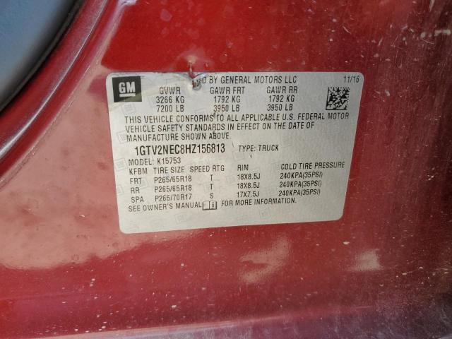 2017 GMC SIERRA K15 1GTV2NEC8HZ156813