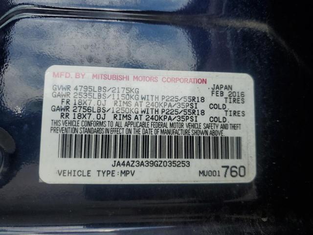2016 MITSUBISHI OUTLANDER - JA4AZ3A39GZ035253