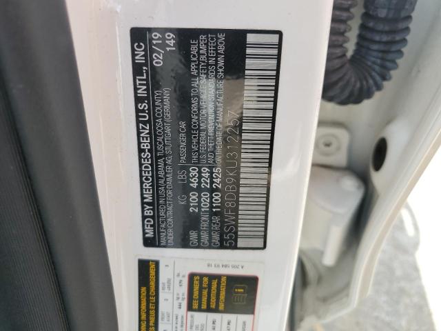 2019 MERCEDES-BENZ C 300 55SWF8DB9KU312257